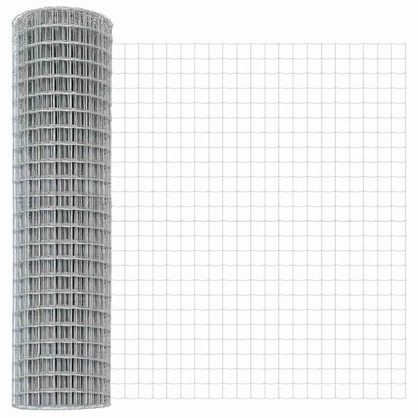 vidaXL Európai Kerítés Ezüst 1.2 x 10 m Meleg horganyzott vas