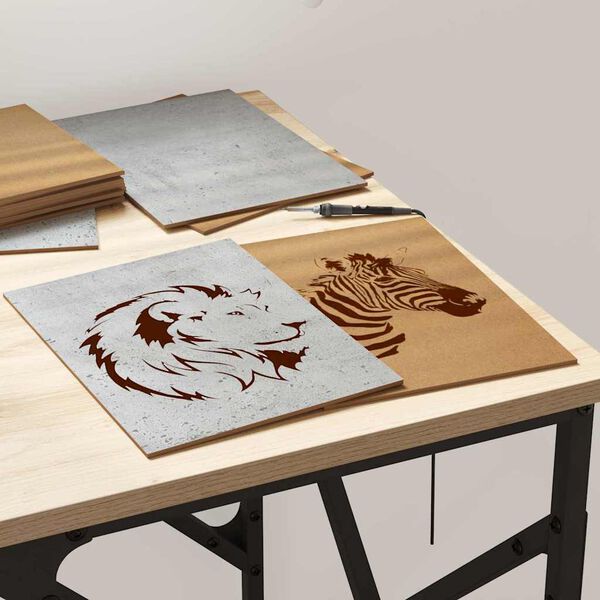 vidaXL Dekor Panelek 50 pcs Beton Sz&uuml;rke 21 x 30 x 0,27 cm Faanyag