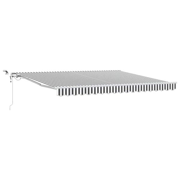 vidaXL antracitsz&uuml;rke-feh&eacute;r LED-es automata napellenző 400 x 300 cm