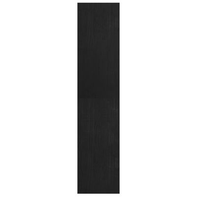 vidaXL fekete fenyőfa könyvszekrény térelválasztó 40 x 30 x 135,5 cm