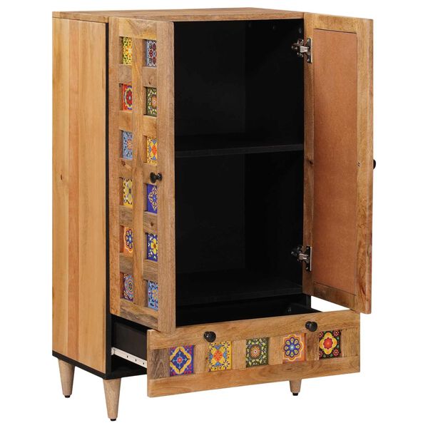 vidaXL Magasfi&uacute; fi&oacute;kkal Term&eacute;szetes 60 x 33,5 x 100 cm T&ouml;m&ouml;r Mang&oacute;f&aacute;t