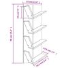 vidaXL 4 szintes barna t&ouml;lgy sz&iacute;nű fali k&ouml;nyvespolc 33 x 16 x 90 cm