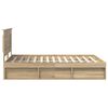 vidaXL Ágykeret fejtámlával Sonoma 140 x 190 cm Tömör fenyőfa