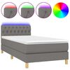 vidaXL s&ouml;t&eacute;tsz&uuml;rke sz&ouml;vet rug&oacute;s &eacute;s LED-es &aacute;gy matraccal 100x200 cm