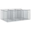 vidaXL Gabion emelt &aacute;gy 150 x 100 x 60 cm Horganyzott Ac&eacute;l Ez&uuml;st