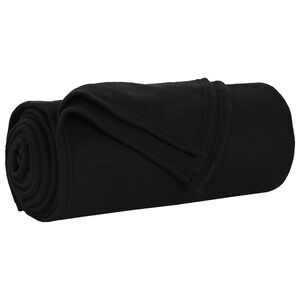 vidaXL Pl&eacute;d Fekete 170 x 130 cm 0.33 kg Gyapj&uacute;