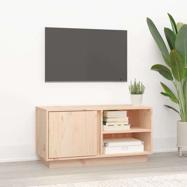 vidaXL tömör fenyőfa TV-szekrény 80x35x40,5 cm