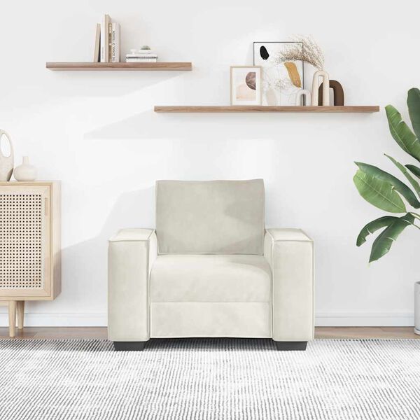 vidaXL kr&eacute;m b&aacute;rsony kanap&eacute;fotel 100x78x84 cm