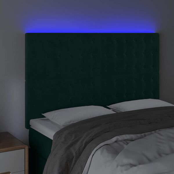 vidaXL s&ouml;t&eacute;tz&ouml;ld b&aacute;rsony LED-es fejt&aacute;mla 144x5x118/128 cm
