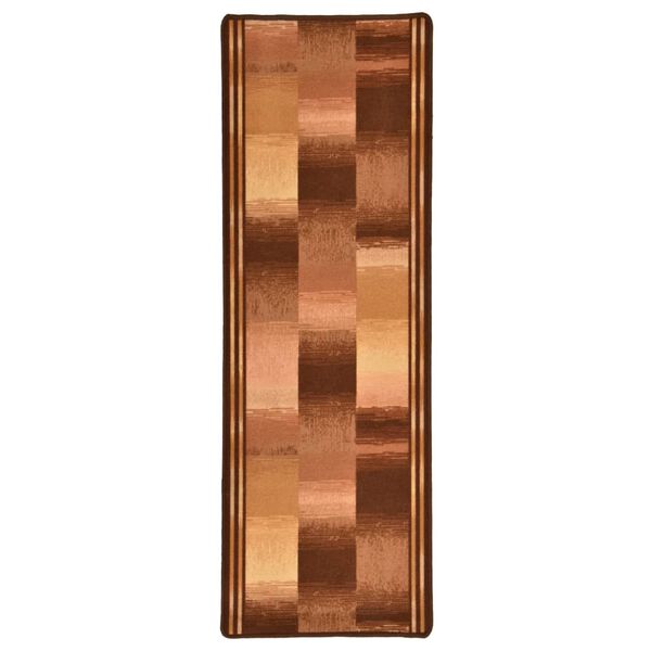 vidaXL b&eacute;zs kock&aacute;s fut&oacute;szőnyeg g&eacute;laljzattal 67 x 120 cm