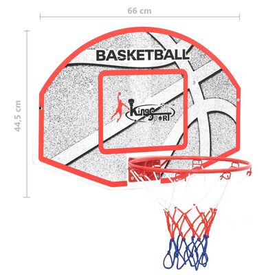 vidaXL 5 részes falra szerelhető kosárlabdapalánk szett 66 x 44,5 cm