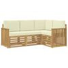 vidaXL &Uuml;lőgarnit&uacute;r&aacute;k 4 pcs Feh&eacute;r &eacute;s Kr&eacute;m sz&iacute;nű 187,5 x 128,5 x 73 cm