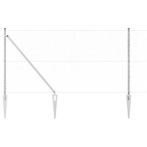 vidaXL Hatsz&ouml;gletű ker&iacute;t&eacute;s oszlopokkal 100 x 1,4 m Horganyzott Ac&eacute;l