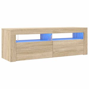 vidaXL sonoma t&ouml;lgy sz&iacute;nű TV-szekr&eacute;ny LED-l&aacute;mp&aacute;kkal 120 x 35 x 40 cm
