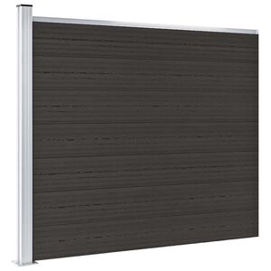 vidaXL fekete WPC ker&iacute;t&eacute;spanel 175 x 146 cm