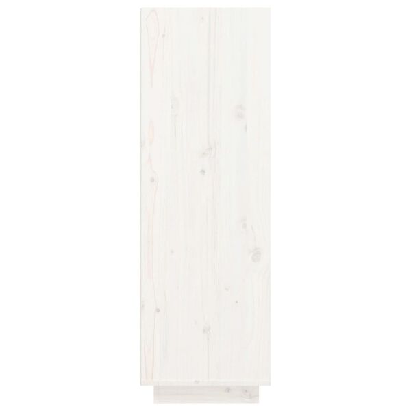 vidaXL fehér tömör fenyőfa cipőszekrény 30x34x105 cm