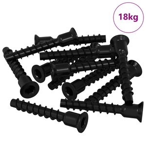 vidaXL Dug&oacute;s Fej Csavar 3072 pcs Fekete 7 x 40 mm Vas
