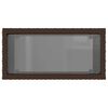 vidaXL barna polyrattan kerti kisasztal üveg lappal 58 x 27,5 x 55 cm