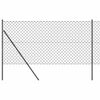 vidaXL L&aacute;ncssoros ker&iacute;t&eacute;s talajfix 25 x 1 m PVC-bevonatos ac&eacute;l Sz&uuml;rke