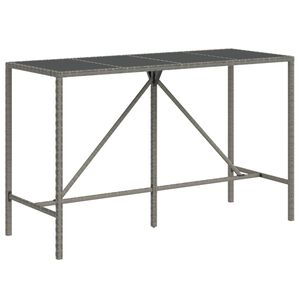 vidaXL sz&uuml;rke polyrattan &uuml;veglapos b&aacute;rasztal 180 x 70 x 110 cm