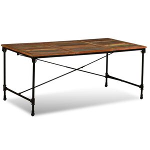 vidaXL t&ouml;m&ouml;r &uacute;jrahasznos&iacute;tott fa &eacute;tkezőasztal 180 cm