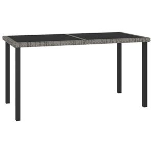 vidaXL sz&uuml;rke polyrattan kerti &eacute;tkezőasztal 140 x 70 x 73 cm