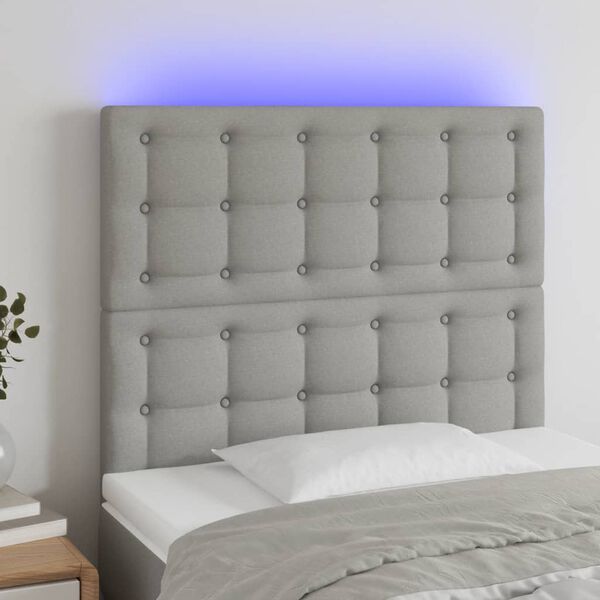 vidaXL vil&aacute;gossz&uuml;rke sz&ouml;vet LED-es fejt&aacute;mla 80x5x118/128 cm
