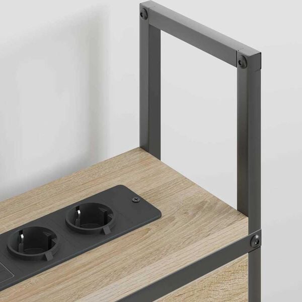 vidaXL T&aacute;rol&oacute;s Fejt&aacute;mla T&ouml;ltő &Aacute;llom&aacute;ssal sonoma t&ouml;lgy 98 cm Faanyag