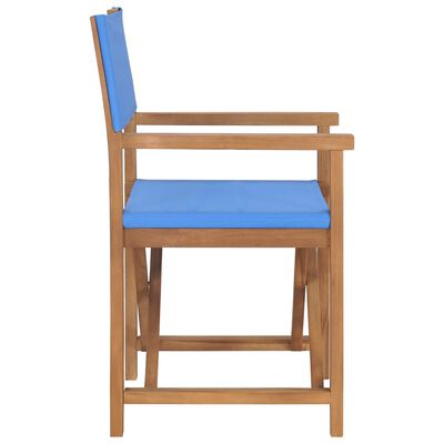vidaXL kék tömör tíkfa rendezői szék