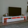 vidaXL fehér TV-szekrény LED-lámpákkal 230x36,5x40 cm