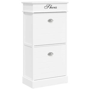 vidaXL feh&eacute;r cs&aacute;sz&aacute;rfa cipőszekr&eacute;ny 50 x 28 x 98 cm