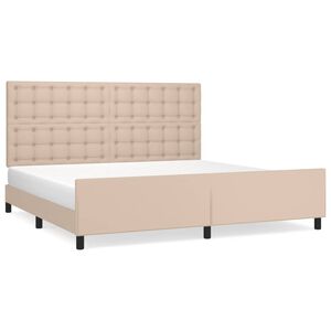 vidaXL cappuccino sz&iacute;nű műbőr &aacute;gykeret fejt&aacute;ml&aacute;val 200x200 cm