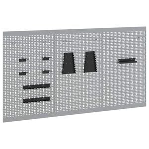 vidaXL Szersz&aacute;mfal Panel 3 db Sz&uuml;rke 150 x 1 x 80 cm