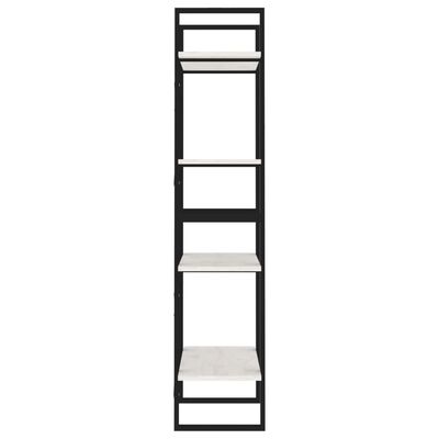 vidaXL négyszintes fehér tömör fenyőfa könyvszekrény 60 x 30 x 140 cm