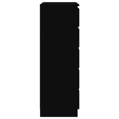vidaXL fekete szerelt fa fiókos szekrény 60 x 36 x 103 cm