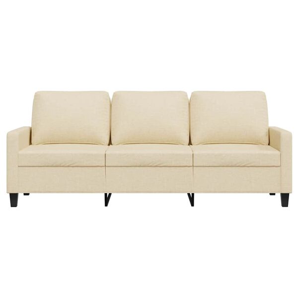 vidaXL 3 szem&eacute;lyes kr&eacute;msz&iacute;nű sz&ouml;vet kanap&eacute; 180 cm