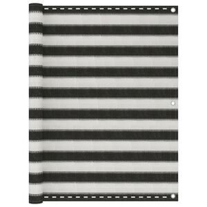 vidaXL antracitsz&uuml;rke-feh&eacute;r HDPE erk&eacute;lynapellenző 120 x 300 cm