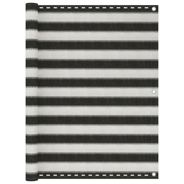 vidaXL antracitszürke-fehér HDPE erkélynapellenző 120 x 300 cm