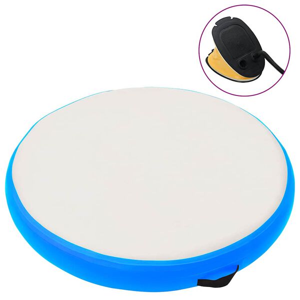 vidaXL kék PVC felfújható tornamatrac pumpával 100 x 100 x 15 cm