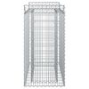 vidaXL Gabion emelt &aacute;gy Ez&uuml;st 50 x 100 x 100 cm Horganyzott ac&eacute;l