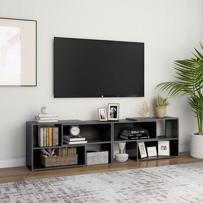 vidaXL magasfényű szürke forgácslap TV-szekrény 149 x 30 x 52 cm