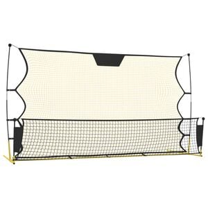 vidaXL fekete &eacute;s s&aacute;rga poli&eacute;szter foci-visszapattan&oacute; h&aacute;l&oacute; 183x85x120cm