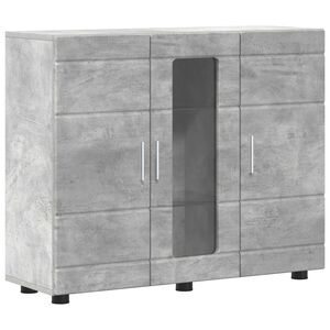 vidaXL F&aacute;b&oacute;l K&eacute;sz&uuml;lt Szekr&eacute;ny Beton Sz&uuml;rke 88,5 x 30,5 x 73 cm Faanyag