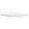 vidaXL feh&eacute;r f&eacute;m &aacute;gykeret fej- &eacute;s l&aacute;bt&aacute;ml&aacute;val 193 x 203 cm