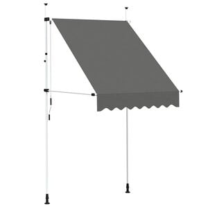 vidaXL k&eacute;zzel feltekerhető antracit napellenző 150 cm