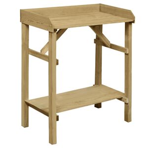 vidaXL impregn&aacute;lt fenyőfa kerti vir&aacute;gtart&oacute; asztal 75 x 40 x 90 cm