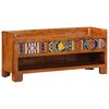 vidaXL Cipőpad fi&oacute;kkal M&eacute;z barna 100 x 35 x 45 cm T&ouml;m&ouml;r ak&aacute;cfa