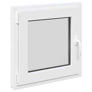 vidaXL Pinceablak RISOR 50 x 50 cm PVC &eacute;s &Uuml;veg Feh&eacute;r