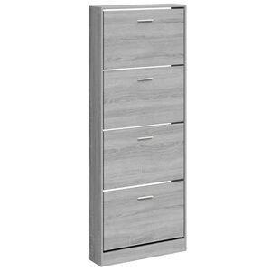 vidaXL sz&uuml;rke sonoma sz&iacute;nű szerelt fa cipősszekr&eacute;ny 59x17x150 cm