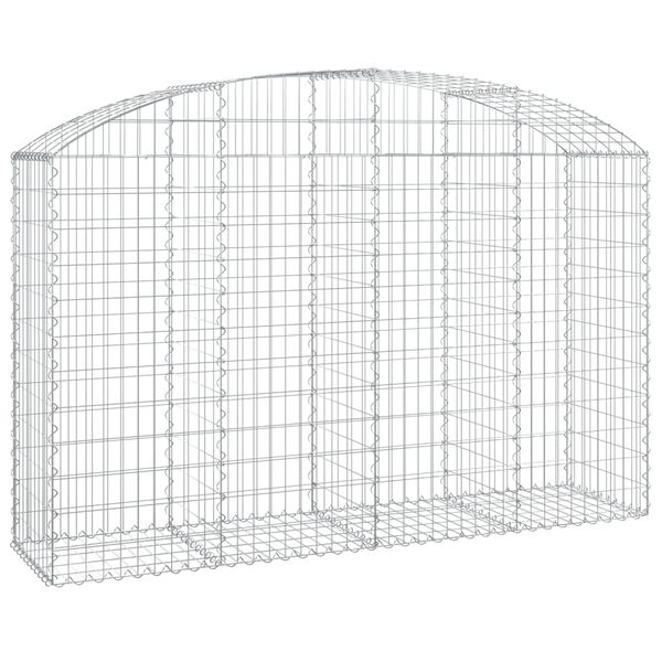 vidaXL íves horganyzott vas gabion kosár 200x50x120/140 cm